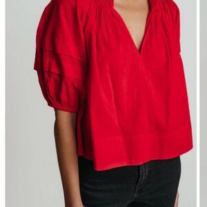 Chic Scarlet Blouse for Women